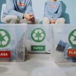 In-Home Household Waste Sorting & Organization Service | Multi-Compartment Transparent Recycling Bin Set